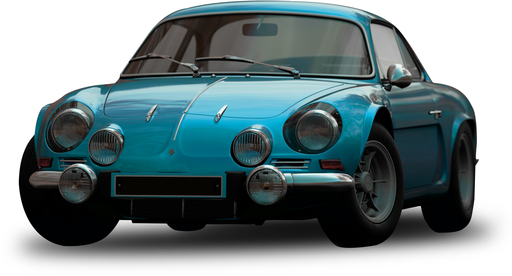 Classic Blue Car Isolated On Background